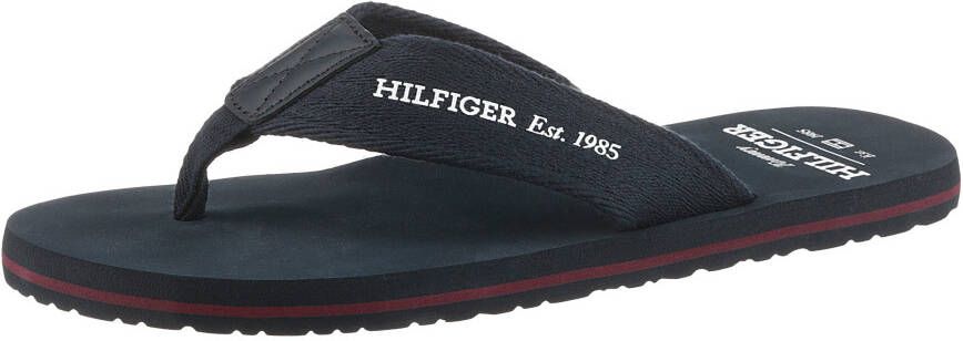 Tommy Hilfiger Teenslippers HILFIGER 85 BEACH SANDAL zomer mode dianette zomerschoen met logo-opschrift