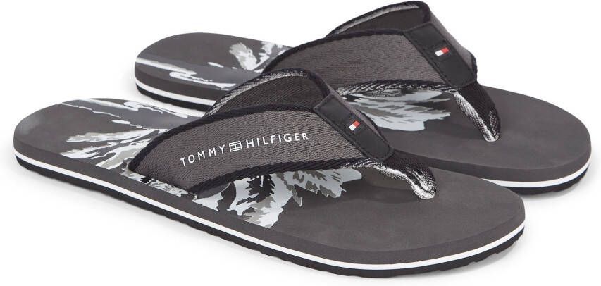 Tommy Hilfiger Teenslippers HILFIGER PALM PRINT BEACH SANDAL