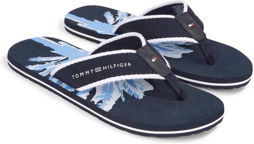 Tommy Hilfiger Teenslippers HILFIGER PALM PRINT BEACH SANDAL