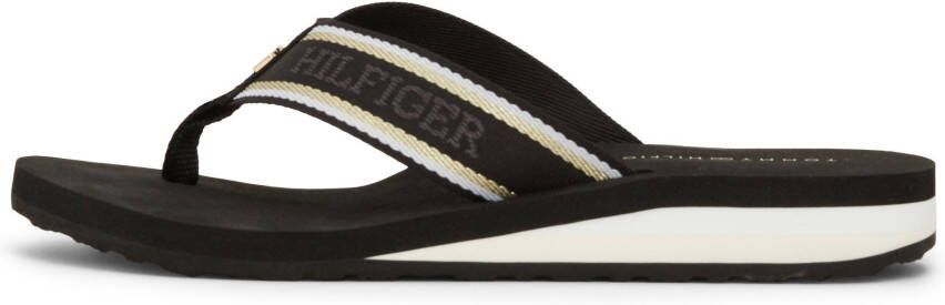 Tommy Hilfiger Teenslippers IM HILFIGER BEACH SANDAL dianette slippers badschoen poolslides met logo-opdruk