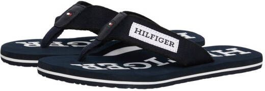 Tommy Hilfiger Teenslippers PATCH HILFIGER BEACH SANDAL zomerschoen slippers poolslides zwemschip met logo-opschrift