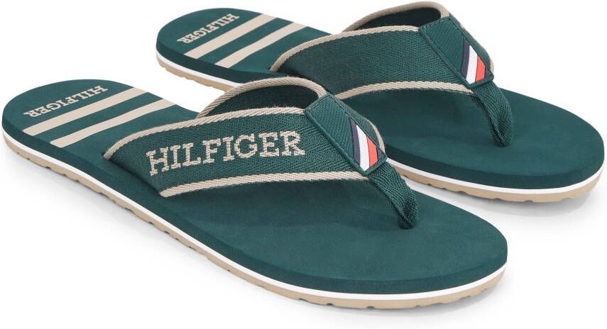 Tommy Hilfiger Teenslippers SPORTY HILFIGER BEACH SANDAL zomerschoen slippers poolslides zwemschip met logo-opschrift