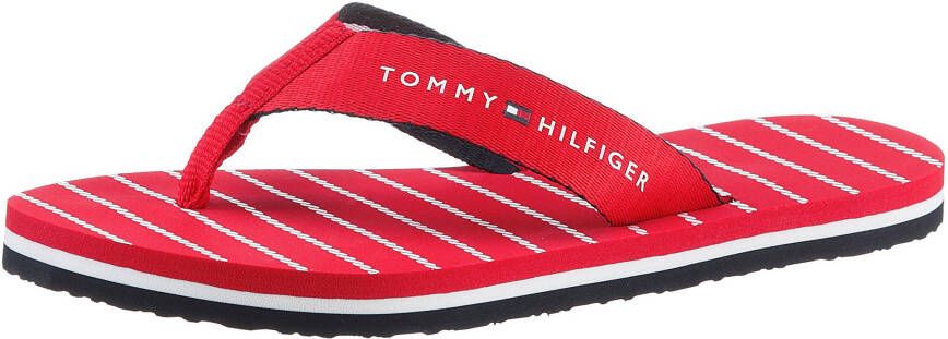 Tommy Hilfiger Stijlvolle Touw Detail Flip Flops Red Dames - Foto 2