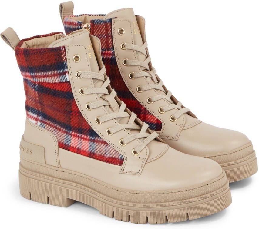 Tommy Hilfiger Veterlaarsjes FEMININE TARTAN LACE UP BOOTIE