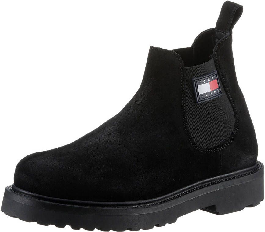 TOMMY JEANS Chelsea-boots SUEDE BOOT met praktische aantreklus