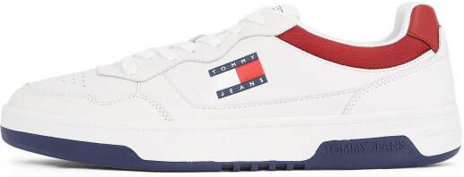 TOMMY JEANS Plateausneakers (NEW) TJM CUPSOLE LEATHER ESS vrijetijdsschoen lage schoen veterschoen in basket-look