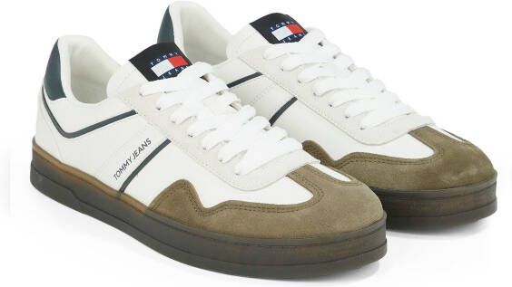 TOMMY JEANS Plateausneakers THE GREENWHICH RETRO freizeitschoen lage schoen veterschoen met gekleurde contrastafwerkingen