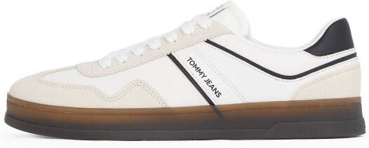 TOMMY JEANS Plateausneakers THE GREENWICH LEATHER vrijetijdsschoen lage schoen veterschoen met contrast bies