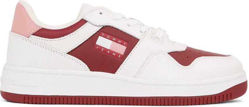 TOMMY JEANS Plateausneakers TJW RETRO BASKET TONAL LOGO vrijetijdsschoen lage schoen veterschoen met zijlijk logovlag