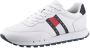 TOMMY JEANS Tommy Hilfiger Leather Runner TJM Essentials Heren Sneakers Wit - Thumbnail 5