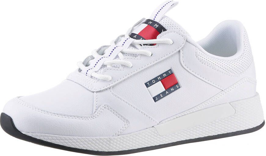 TOMMY JEANS Sneakers met sleehak FLEXI RUNNER vrijetijdsschoen lage schoen veterschoen met zijlogo-vlag