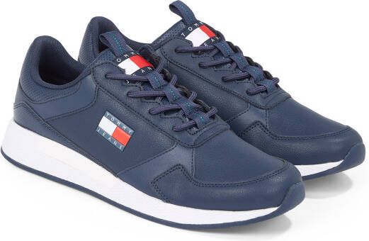 TOMMY JEANS Sneakers met sleehak FLEXI RUNNER vrijetijdsschoen halfschoen veterschoen met zijlogo-vlag