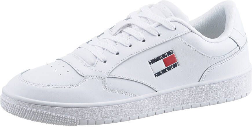 TOMMY JEANS Sneakers RETRO LEATHER met merklabel opzij