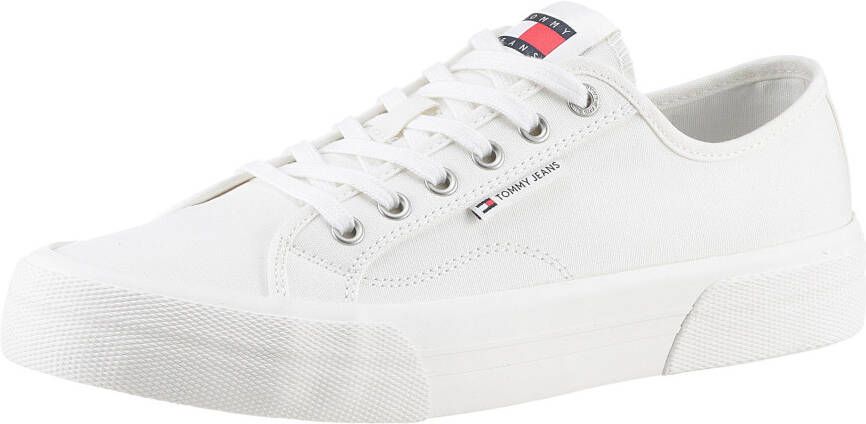 TOMMY JEANS Sneakers TJM LACE UP CANVAS COLOR met label vrijetijdsschoen halfhoge schoen veterschoen