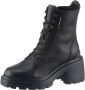 TOMMY JEANS Veterlaarsjes TJW MID HEEL BOOT LEATHER blokhak plateau veterschoenen chunkyboots met label - Thumbnail 2