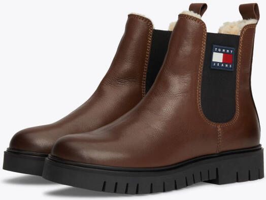 TOMMY JEANS Winterlaarzen TJW CHELSEA BOOT WL blokhak plateau chelseaboots instapschoen met zijlogo