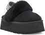 Ugg Zwarte suède en wollen slipper sandaal met 5 cm sleehak Zwart Dames - Thumbnail 2