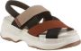 Vagabond Shoemakers Roestkleurige Platte Sandalen Multicolor Dames - Thumbnail 3