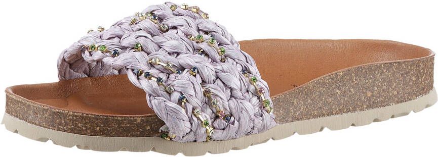 VERBENAS Slippers RICA TRENZA RAFIA BRILLOS