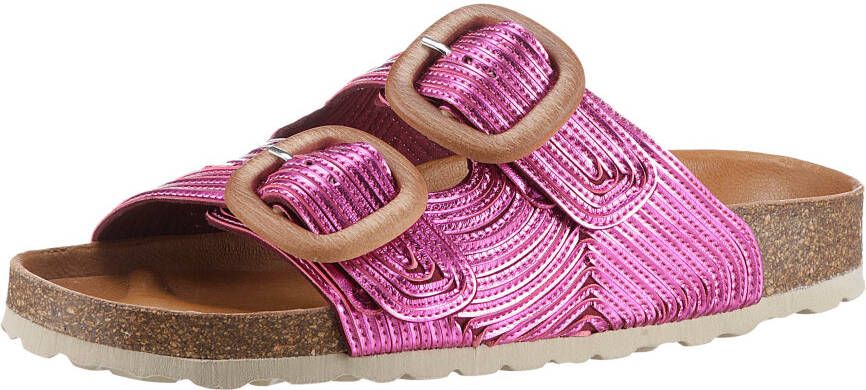 VERBENAS Slippers RUTH LATO METAL zomerschoen slippers met twee verstelbare gespen