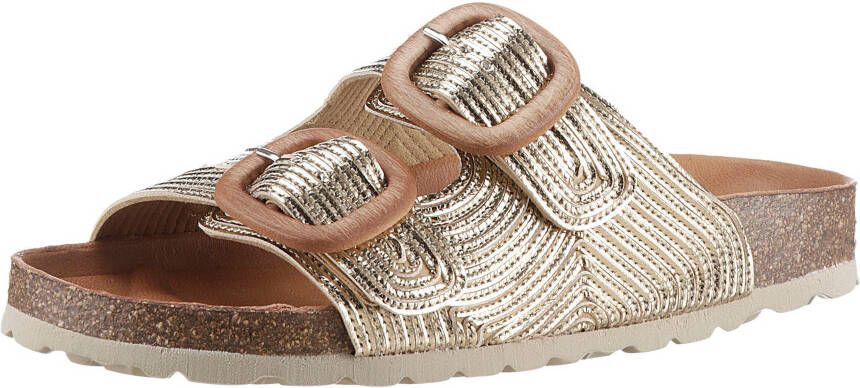 VERBENAS Slippers RUTH LATO METAL zomerschoen slippers met twee verstelbare gespen