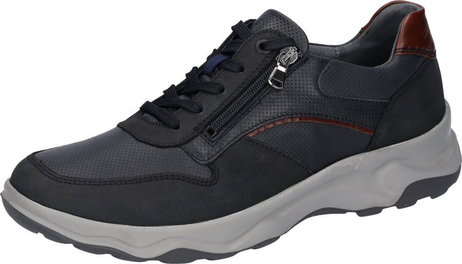 Waldläufer Sneakers H-max comfortabele schoen lage schoen veterschoen in comfortbreedte h = zeer breed