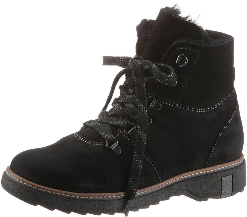 Waldläufer Winterlaarzen HITOMI outdoor boots lace-up boots with lambswool lining h-width