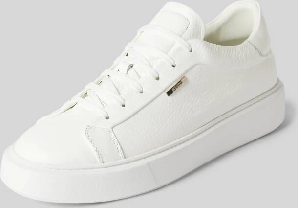 Antony Morato Leren sneakers met labeldetail model 'ARTEM IN TUMBLED LEATHER'