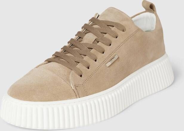 Antony Morato Sneakers van leer met labeldetail