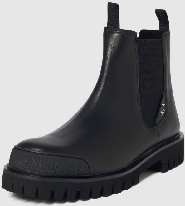 Armani Exchange Chelsea boots met labeldetail