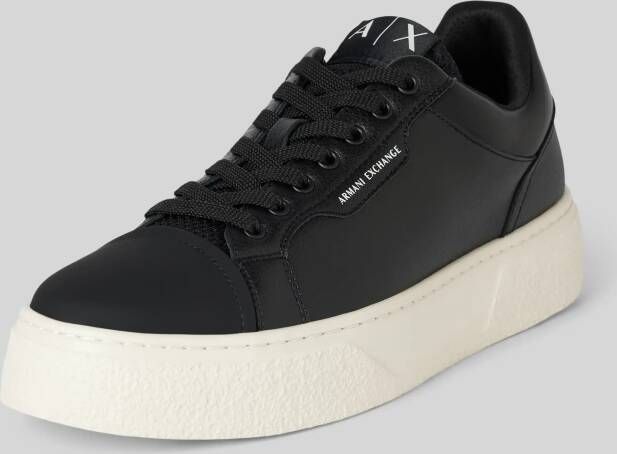 Armani Exchange Leren sneakers met labelprint model 'Lion'