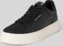 Armani Exchange Zwarte Sneakers Ronde Neus Rubberen Zool Black Heren - Thumbnail 2