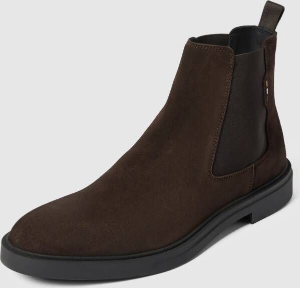 Boss Chelsea boots met labeldetails model 'Calev'