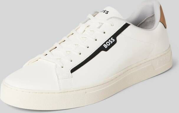 Boss Leren sneakers met labeldetails model 'Rhys_Tenn'