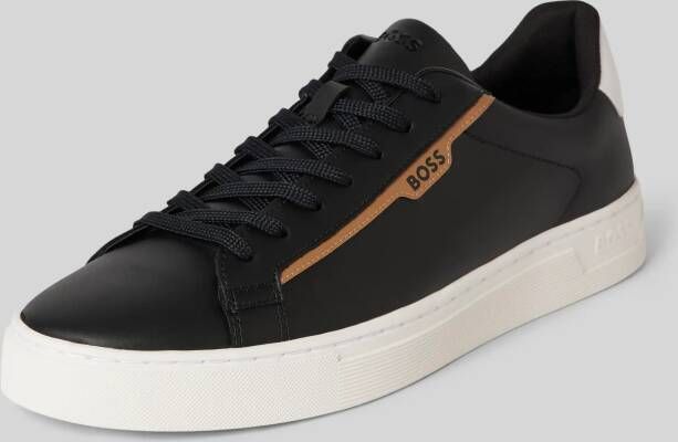 Boss Leren sneakers met labeldetails model 'Rhys_Tenn'