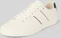 Hugo Boss Witte Leren Sneakers Rubber Zool Veters White Heren - Thumbnail 2