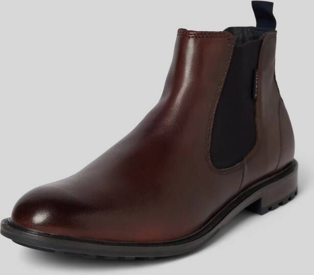 Bugatti Chelsea boots van leer met treklus model 'Bonifacio'