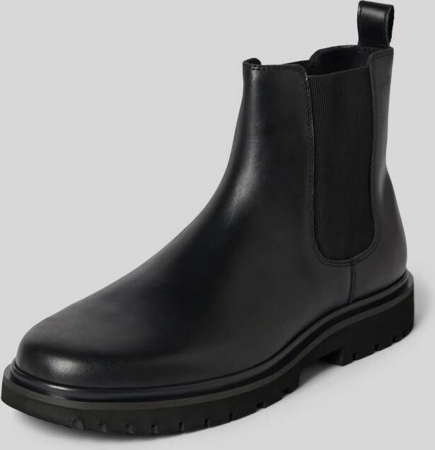 Calvin Klein Jeans Chelsea boots van leer met labeldetail