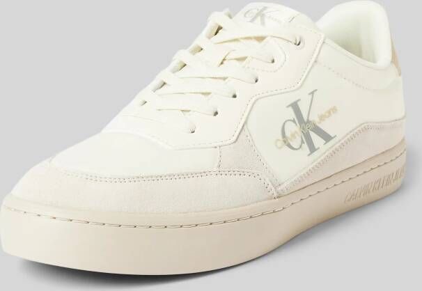 Calvin Klein Jeans Leren sneakers met labeldetails model 'CLASSIC CUPSOLE LOW MIX'