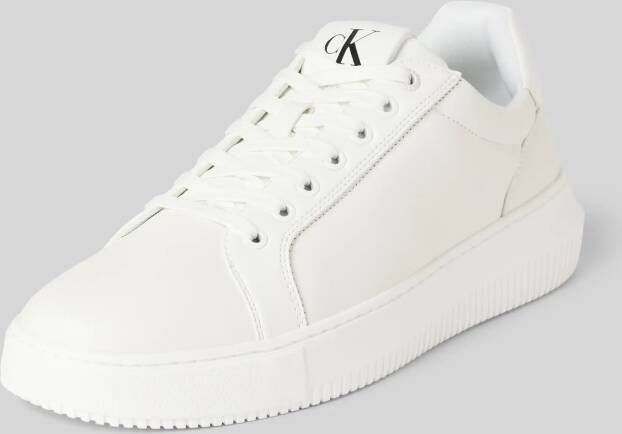 Calvin Klein Jeans Leren sneakers met labelprint model 'CHUNKY CUPSOLE CLEANLOW'