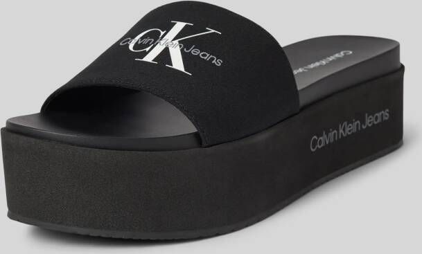 Calvin Klein Jeans Slippers met plateauzool