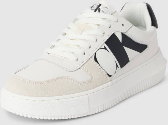 Calvin Klein Jeans Sneakers van leer met labeldetail