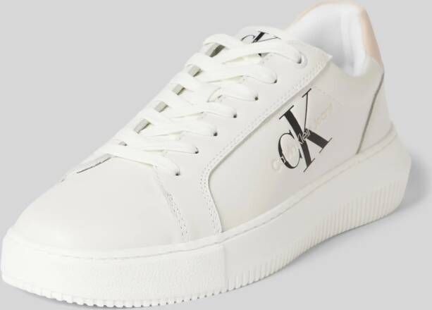 Calvin Klein Jeans Sneakers van leer met labeldetail model 'CHUNKY'