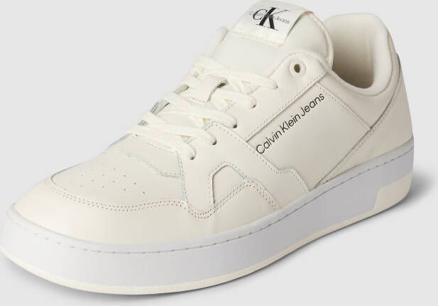 Calvin Klein Jeans Sneakers van leer met labelprint