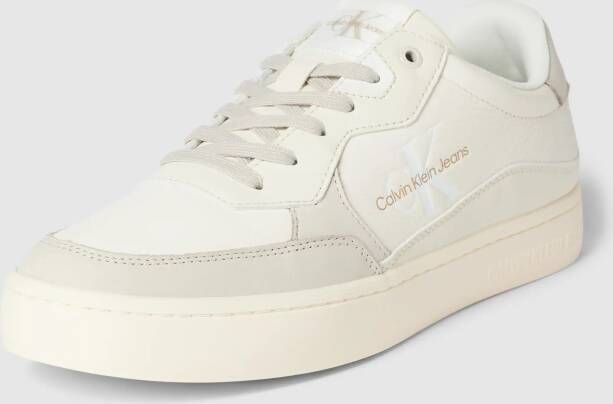 Calvin Klein Jeans Sneakers van leer met reliëflogo model 'CLASSIC CUPSOLE'