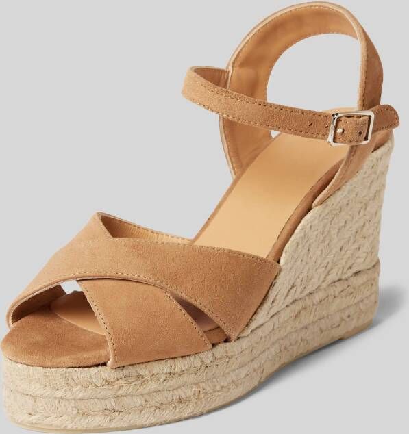 Castañer Wedges van leer met sleehak model 'BLAUDELL'