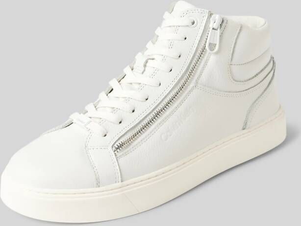 CK Calvin Klein High top leren sneakers met ritssluiting model 'LACE UP'