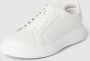 Calvin Klein Jeans Witte Mono Perf Leren Sneakers White Heren - Thumbnail 1