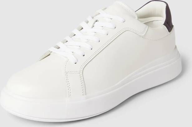 CK Calvin Klein Sneaker van leer met contrastgarnering