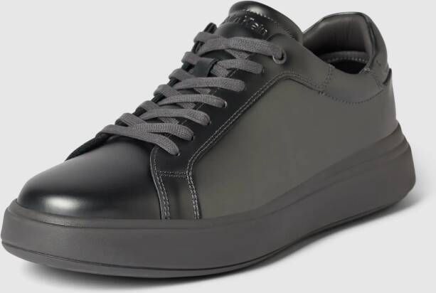 CK Calvin Klein Sneakers van leer in effen design